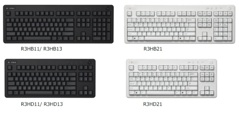 英語配列の『REALFORCE R3キーボード』6種が2022年3月25日に発売！　静音、Bluetooth®5.0ワイヤレス、有線の両対応